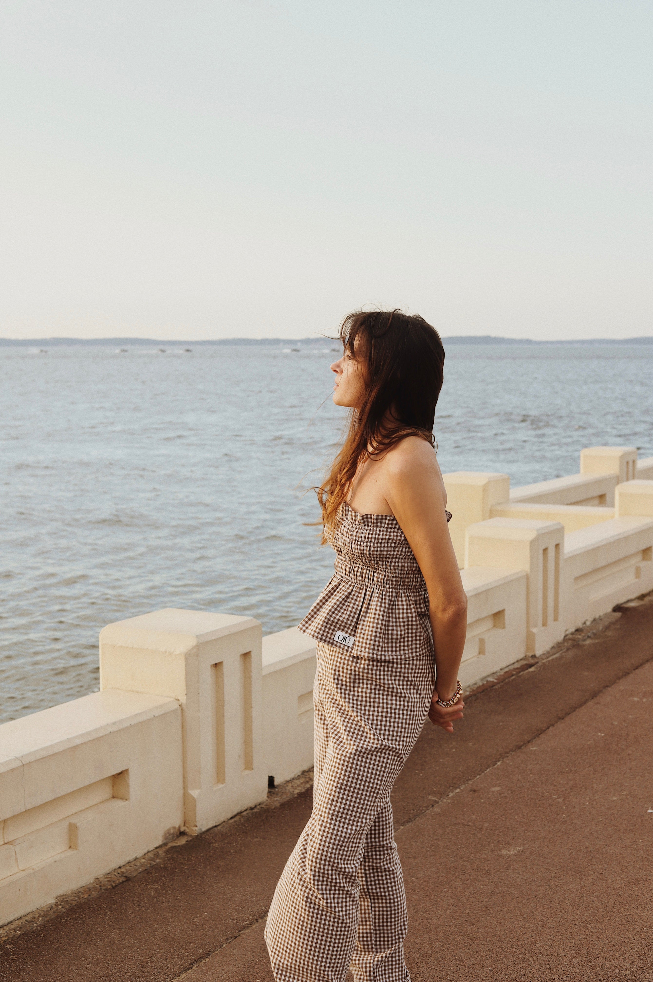 Ensemble Vichy marron – Pièce unique