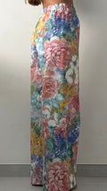 Pantalon fleurs multicolores