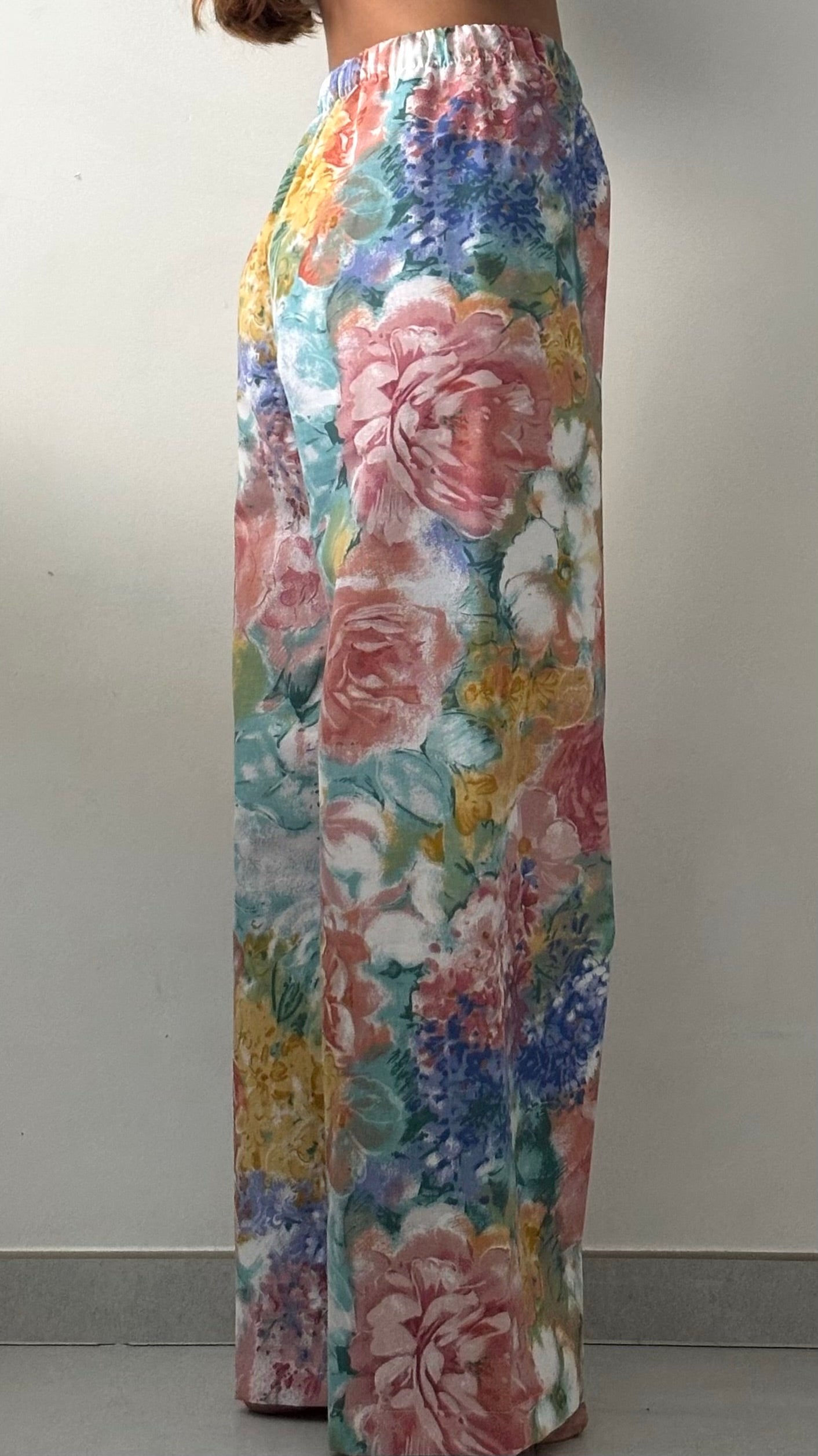 Pantalon fleurs multicolores