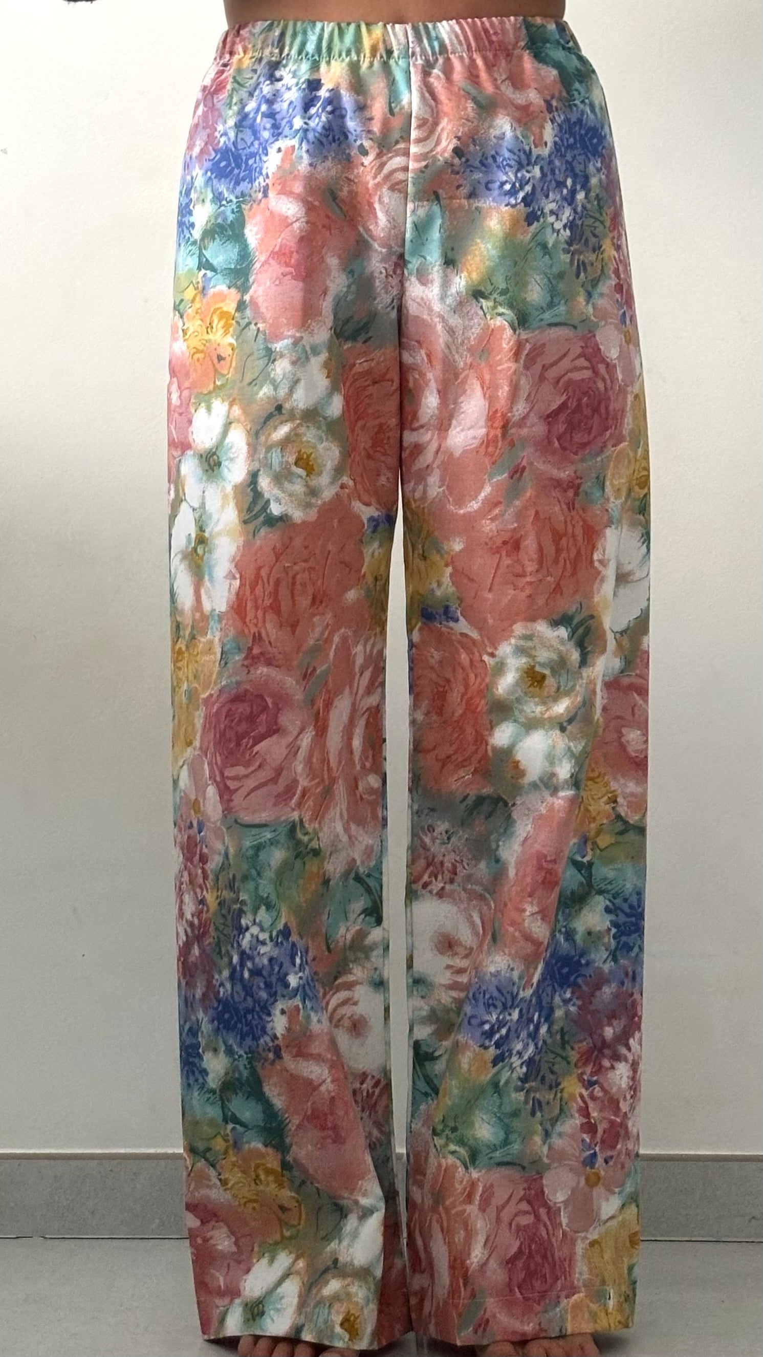 Pantalon fleurs multicolores