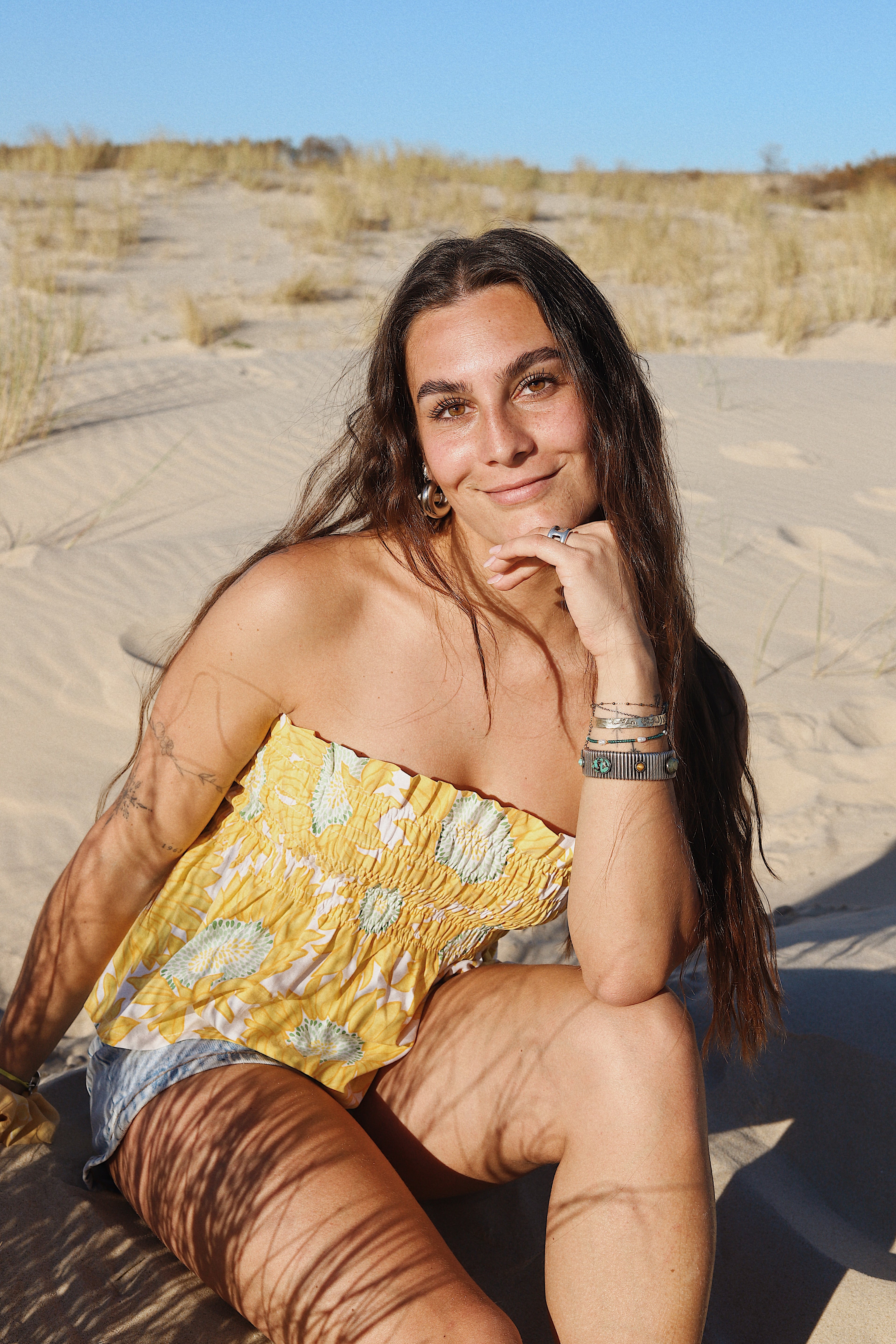 Top smocké Tournesol – Pièce unique