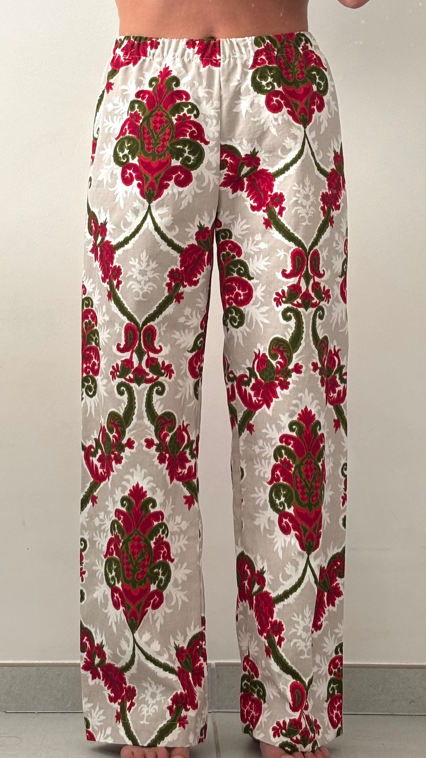 Pantalon baroque rouge - Pièce unique