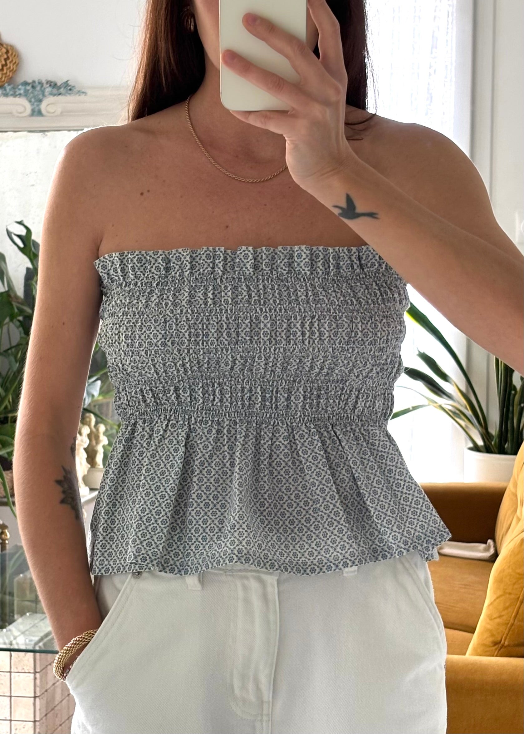 Top smocké – Pièce unique